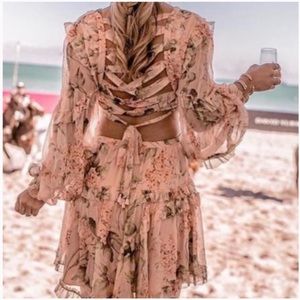 Zimmermann inspired floral dress size S
